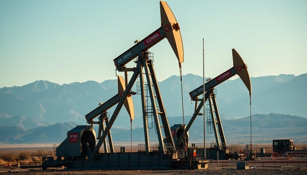 Fasilitas ekstraksi minyak di Vaca Muerta yang merupakan bagian dari Hubungan Energi Argentina-China