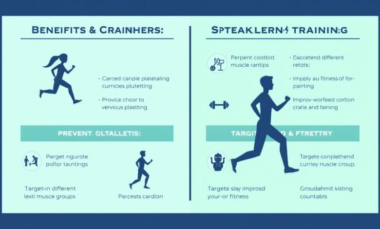 Manfaat variasi rutinitas latihan kardio dan kekuatan tubuh yang ditampilkan dalam infografis