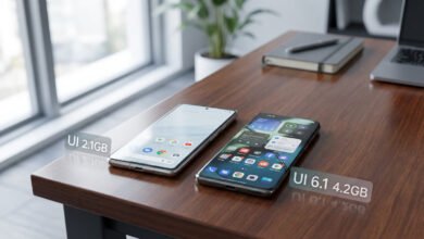 Pixel UI 2.1GB vs One UI 4.2GB